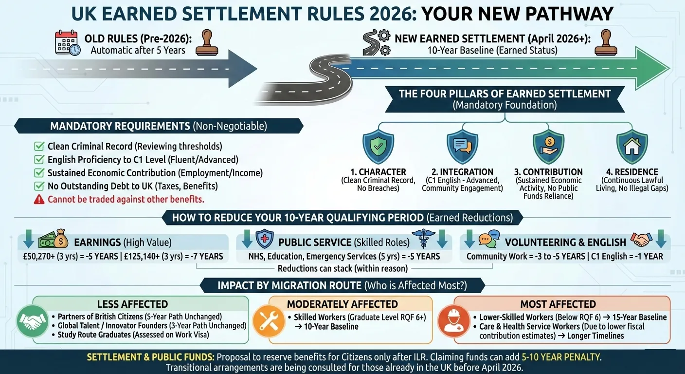 infographic for earned settlement rules